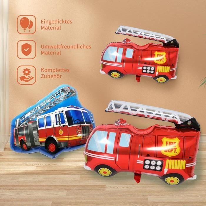 Mini-fusée - Ballon en aluminium, camion de pompiers, réservoir, voiture,  avion, décoration d'anniversaire po - Cdiscount Maison