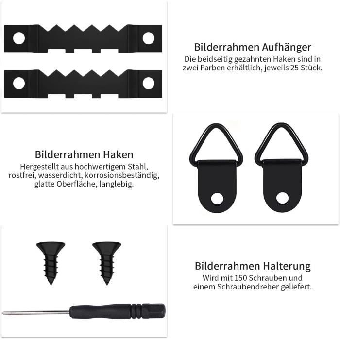 Lot De 3 Cadres Photo A3 Noirs-Cadres En Bois Massif 29,7x42cm Avec Façade En Plastic Glass