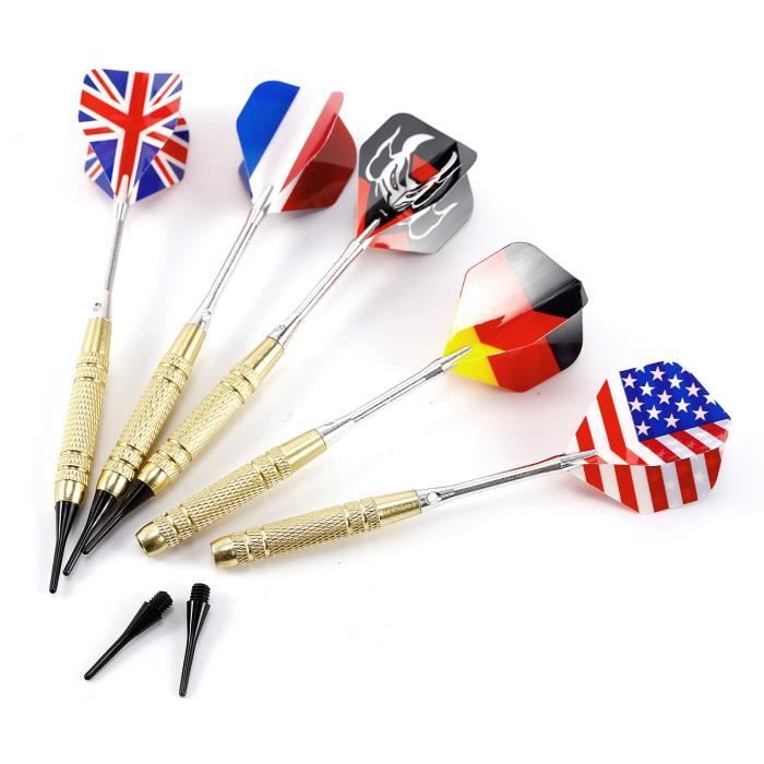 Lot De 10 Ailettes De Fléchettes ROKZELT – Tige Intégrée, Filetage 2BA, Noir/blanc, Stabilité 90°, Plastique Durable