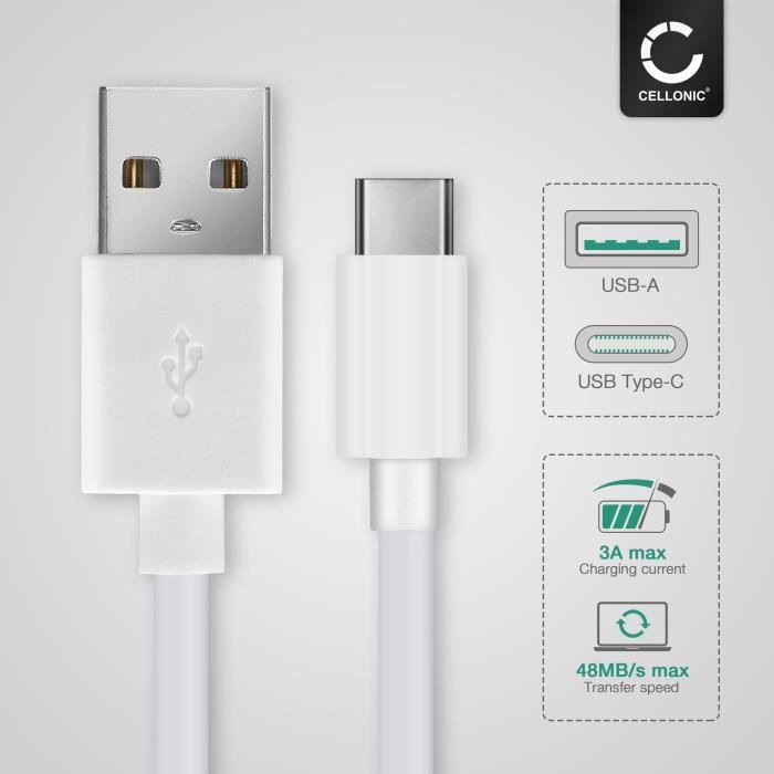 Chargeur + Câble USB pour Nintendo Switch / Switch Lite / Switch Pro  Controller - Alimentation 3A, Cordon / Câble de Charge 1m