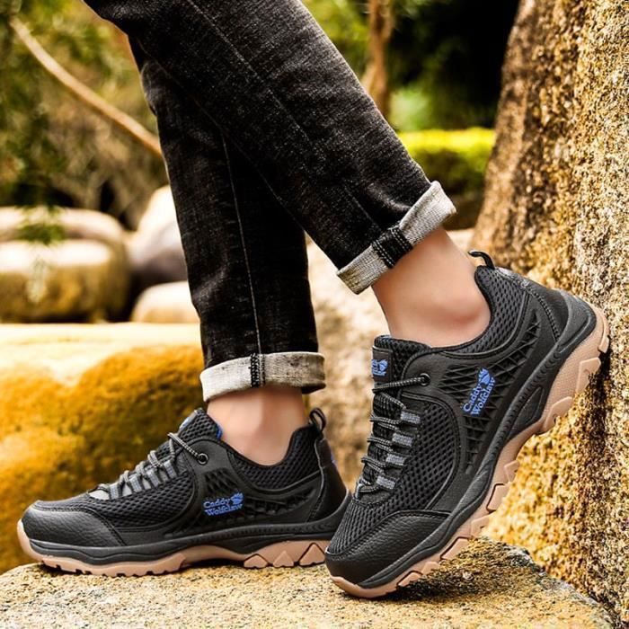 Chaussures De Randonnée Homme - Antidérapantes, Respirantes, Maintien Cheville | Semelle Amortissante | Pour Trekking Et Marche