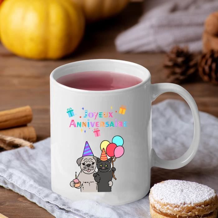 Cadeau anniversaire  Idée mug joyeux anniversaire pour fille