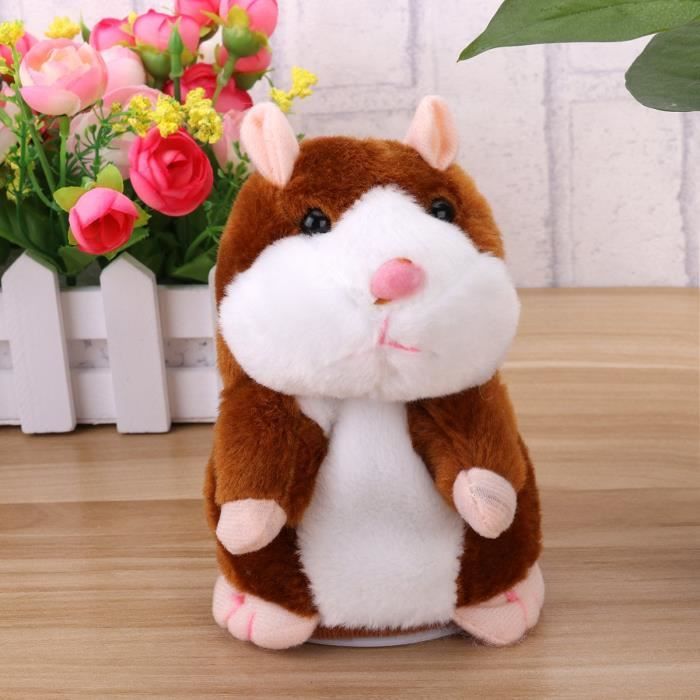 Parlant en peluche hamster Repete ce Que tu Dis Jouet electronique Parlante en Peluche pour Cadeau de Bebe Enfant Marron clair Cdiscount Jeux Jouets