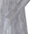 vidaXL Planches de plancher PVC autoadhésif 2,51 m² 2 mm Gris bois mat  342891-3