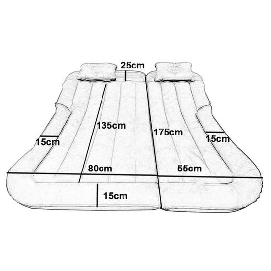Matelas de Voyage /à Flocage /épaissi avec Pompe /à air Tapis Mobile sp/écial LaKoos Matelas pneumatique SUV lit pneumatique de Camping Matelas de Voiture pour si/ège arri/ère SUV