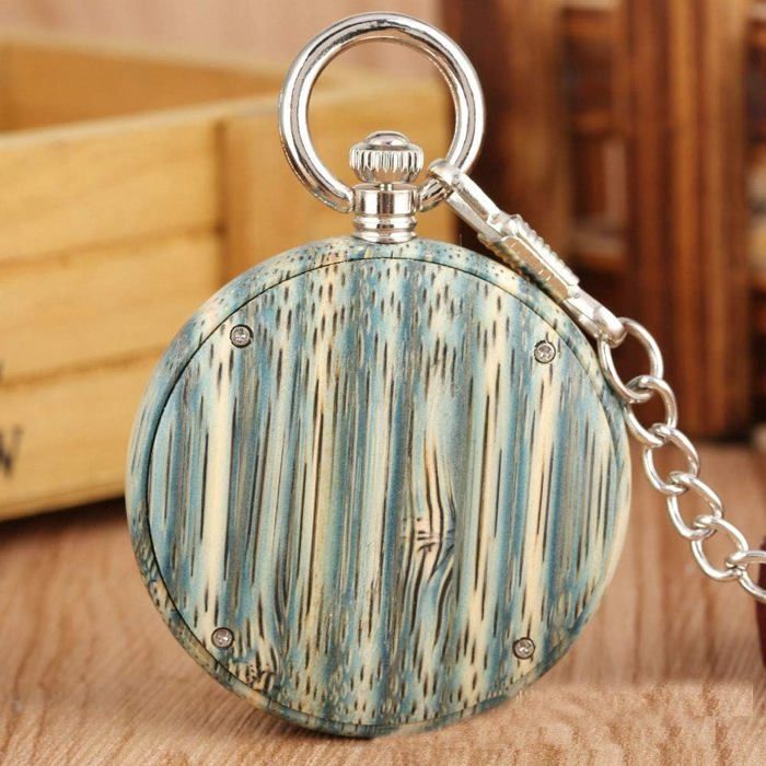Tomedeks Montre à Gousset Femme Vintage 2.5cm - Pendentif Chaîne Bronze Chiffres Arabes & Romains Avec Boîte Cadeau