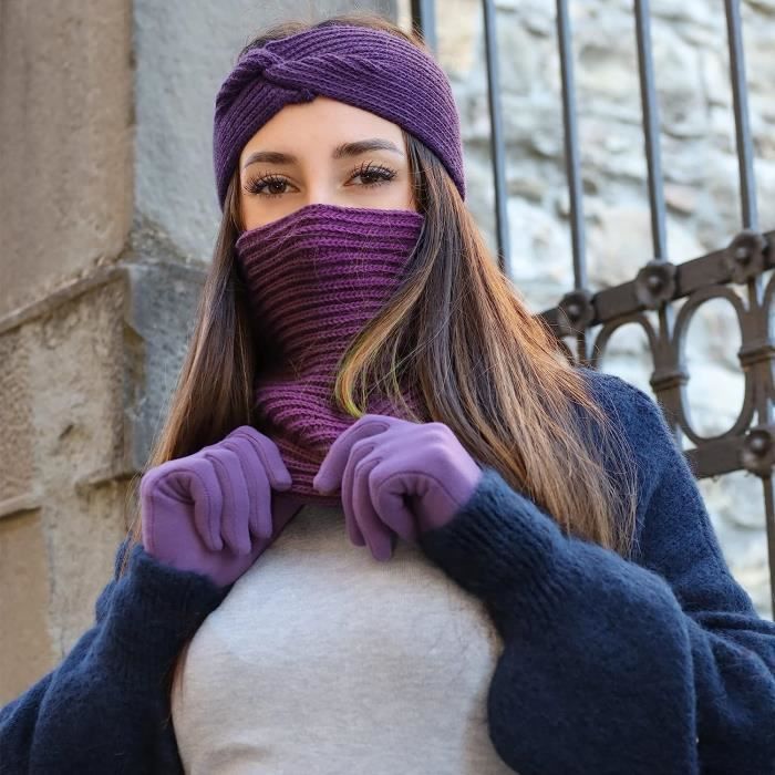 Colours & Beauty Bandeau pour femme en laine fabriqué en Italie