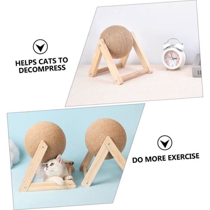 Griffoir Pour Chat Avec Jouet - Sisal Robuste - Protection Meubles - Arbre à Chat Intérieur - 5