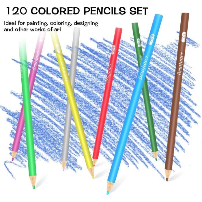 EiDevo 120 Crayon de Couleurs Professionnel, Numérotés, Crayons de Couleur  Pour Adultes Enfants Dessin,IdéAl Pour Les Livres de Coloriage Pour Adultes  : : Fournitures de bureau