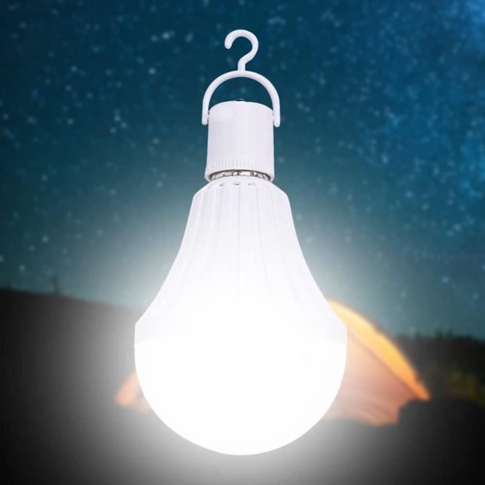 Acheter E27 économie d'énergie charge intelligente lumière de secours  ampoule LED domestique 15W LED lumière de secours ampoule LED éclairage  lumière camping tente lumière