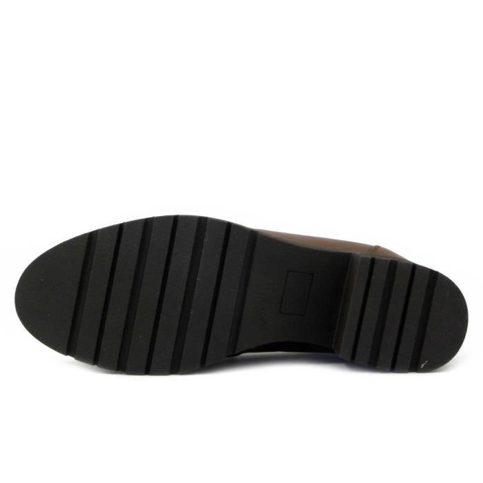 Sabot Femme Cinzia Soft En Cuir Marron - Talon Moyen Avec Plateau, Bride, Tailles 35 à 40 - Neuf Avec Boîte