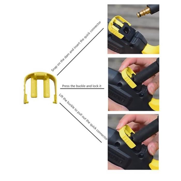 2Pcs Connecteurs Rapides En C Pour Nettoyeur Haute Pression Karcher K2 K3 K7 - Remplacement Facile