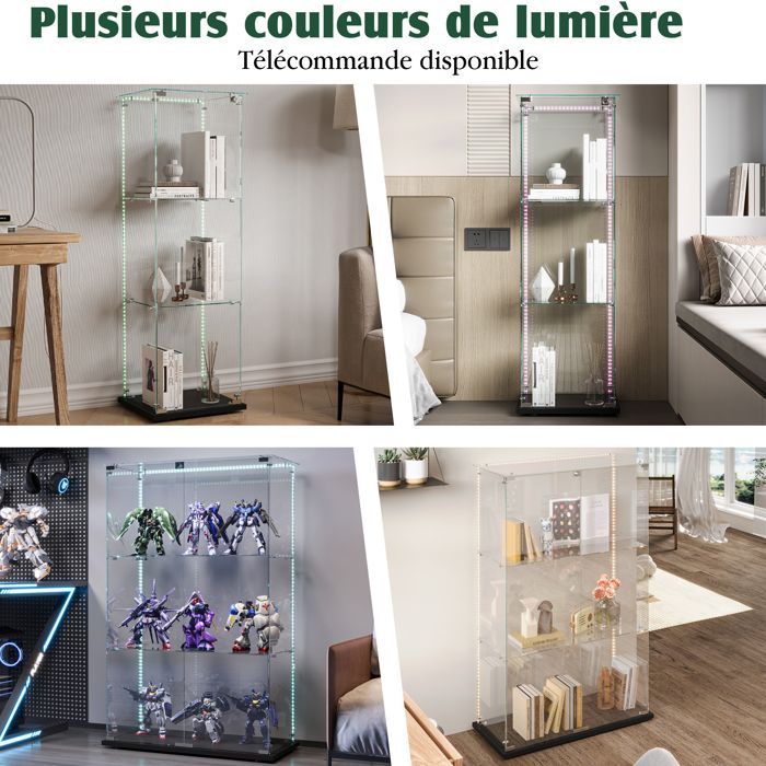 Vitrines, vitrines en verre, armoire de collection moderne en verres à