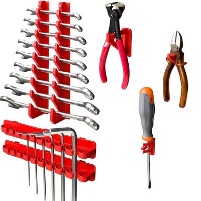 Porte-clés Garage Mural – Design 3D Avec Porte Ouvrable – ABS Beige, Autocollant – Déco Amusante