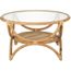 Table Basse Ronde Rotin Verre Asila L 90 X L 90 X H 51 Achat