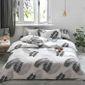 Green Housses De Couette Motif Floral Fleurs Imprimé Blanc Réversible Avec Housse De Couette Ensemble De Literie
