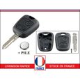 coque boitier clé Télécommande Peugeot 206 206CC 206 2 boutons avec Pile CR2016-0