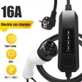 EV Chargeur 5M -3.5KW-16A-IEC 62196-2 Type 2-Câble de Charge Voiture Electrique Portable Courant Commutable chargeur EV-0