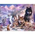 Puzzle 2000 pièces Ravensburger - Loups dans la neige - Animaux - Violet-0