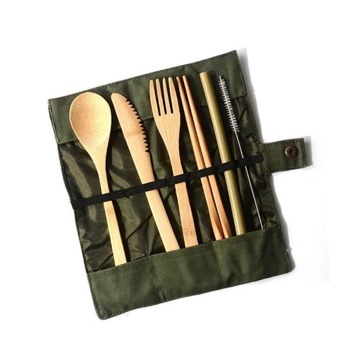 Set Couverts En Bambou Couverts En Bois Kit Couverts Ecologique Couteau Fourchette Cuillere Et Paille Couverts Camping Achat Vente Menagere Soldes Sur Cdiscount Des Le 20 Janvier Cdiscount