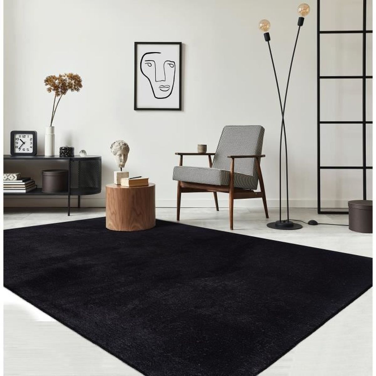 Tapis Salon Noir
