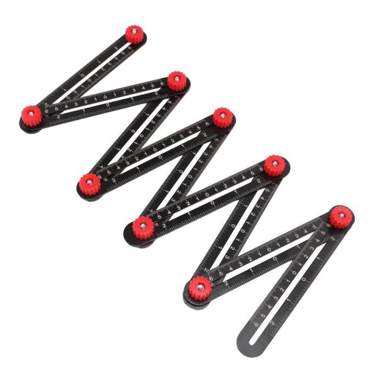 Règle de Mesure Multi-angle 3D, Rapporteur carré en Alliage Règle de Mesure Multi-angle 3D, Rapporteur carré en Alliage
