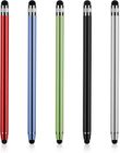 LAMPESECOENERGIE Stylos Pour Écrans Tactiles,5 Pack 2 En 1 Universel Stylet Telephone Portable Compatibles Avec Smartphones Et Tablettes Les App