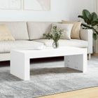 BRAND Table Basse Blanc 102X50X36 Cm Bois D'Ingénierie[n8379]