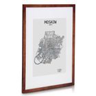 CLASSIC BY CASA CHIC Cadre A1 59,4 x 84,1 cm en bois Massif pour Affiche ou Poster avec Passe-partout A2 inclus - Vitre en Plexiglas - Marron Rustique