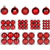 Boules de Noël rouges - Pack de 100 - Ø 3-4-5-6 cm
