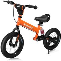 Vélo draisienne pour Enfants Orange Rennmeister sans pédale Suspension Max 50kg Freins Tambour Rembourrage Anti-Choc Selle Cyclisme