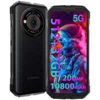 Doogee V30 pro Smartphone Robuste 32Go + 512Go 10800mAh 33W Charge Rapide 200MP 6,58'' arrière IP68 Téléphone 5G NFC GPS - Noir