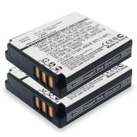 2x Batterie pour Panasonic Lumix DMC-FX01 -FX07, DMC-FX10 -FX100 -FX12 -FX150 -FX180, -FX3, -FX50, -FX8, -FX9, DMC-LX1 -LX2 -LX3