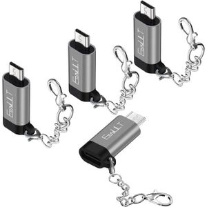 CÂBLE INFORMATIQUE Adaptateur USB C vers Micro USB [Lot de 4], Adapta