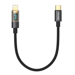 Câble USB-C Spiralé 240W 0,8m Avec Connecteur à 90° - Pour Charge Rapide Et Données