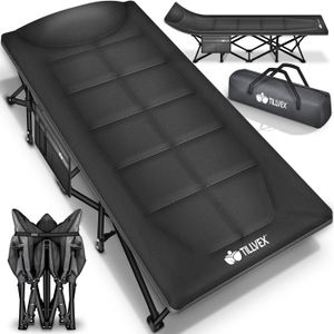 Overmont Lit de camping pliable portable - 71,1 cm extra large - Charge