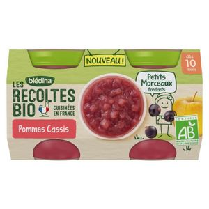 COMPOTE DESSERT FRUITÉ Blédina Les Récoltes Bio, Petits pots pour bébé bi