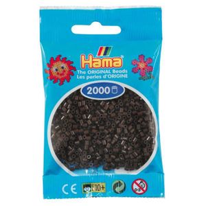 JEU DE PERLE Á REPASSER Perles mini marron - Hama - 2000 perles Ø2,5mm - p