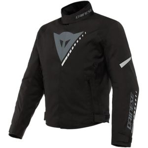Blouson de moto Dainese Veloce Lady D-Dry Jacket, Veste Moto Textile, Femme, Noir-Charcoal-Gray-Blanc, 42