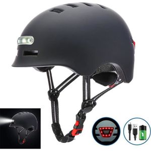 Casque Trottinette Electrique Adulte Homme Femme - Casque de Vélo avec  Lumière LED pour VTT et VTC, pour Urbain Ville Cyclisme, Visiere  Détachables, Réglable 57-61cm (Gris Foncé) : : Sports et Loisirs