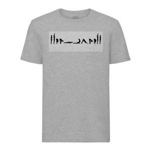 T-SHIRT T-shirt Homme Col Rond Gris Salutation au Soleil S