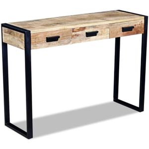 Table Console Table D Entree Table De Salon Avec 3 Tiroirs Bois De