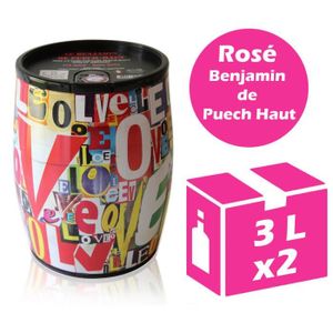 VIN ROSE x2 Cubi Bib' Art - Le Benjamin de Puech Haut - Ros