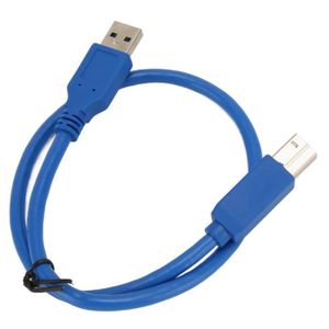 Câble USB 2.0 A vers USB B Coudé à Gauche Mâle / Mâle pour imprimante - 3 m  - Noir - AvenueBoutique