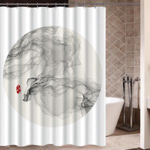 Noir & Blanc Rotatif Swirl salle de bains Rideau de douche Liner Tissu Imperméable 72"