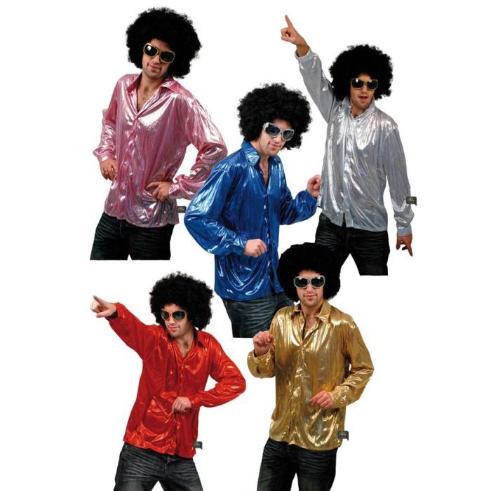 Chemise Noire de Disco à paillettes pour homme - Années 70 - Taille au  choix - Jour de Fête - Moins de 30 euros - Bonnes Affaires