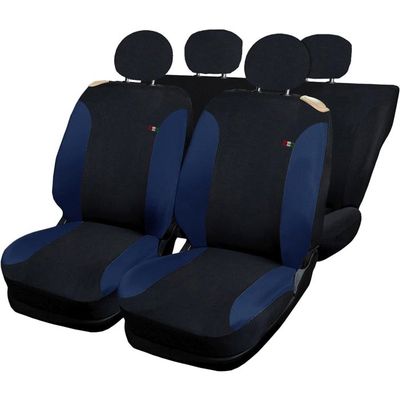 Protections Sièges Auto Coton Polyester Housses De Siège Auto Rebeca Shop Pour Fiat 500 (à Partir De 2007) - Set 10 Pièces - Noir/gris - Fabriqué En Italie Protections Sièges Auto Coton Polyester Housses De Siège Auto Rebeca Shop Pour Fiat 500 (à Partir De 2007) - Set 10 Pièces - Noir/gris - Fabriqué En Italie