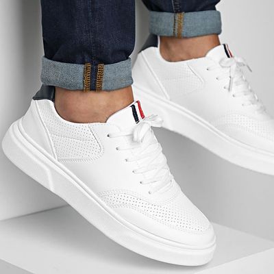 LA BOUTIQUE OFFICIELLE Baskets Avec Details Tricolore 2456 Blanc Blanc Cdiscount Chaussures