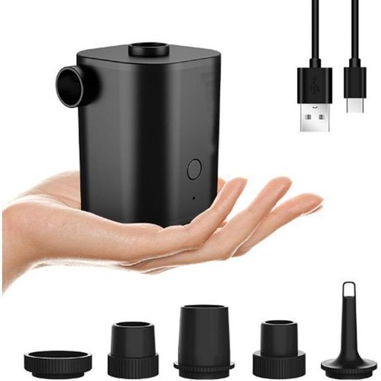 Gonfleur électrique - INFACTORY - 200L/min - Rechargeable USB - Camping - 3 embouts - Sport