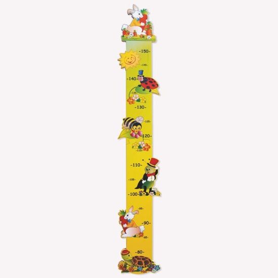 Toise Murale Enfant Dida - Arbre Et Renard En Bois - Mesure Jusqu'à 150 Cm - Déco Chambre Avec Animaux Forêt